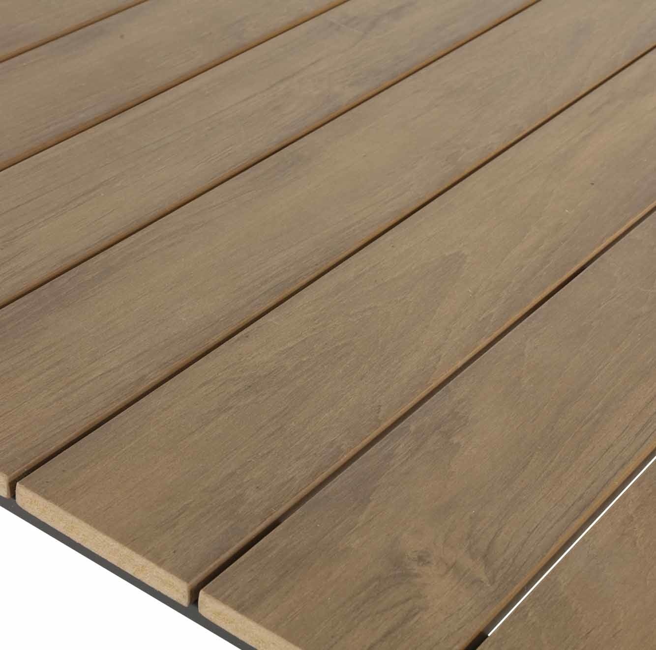 Arezzo/Mendes zwart dining tuinset 7-delig | aluminium + polywood | 200cm