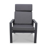 Palazzo lounge balkonset - verstelbaar 2 personen | aluminium | antraciet | 4-delig