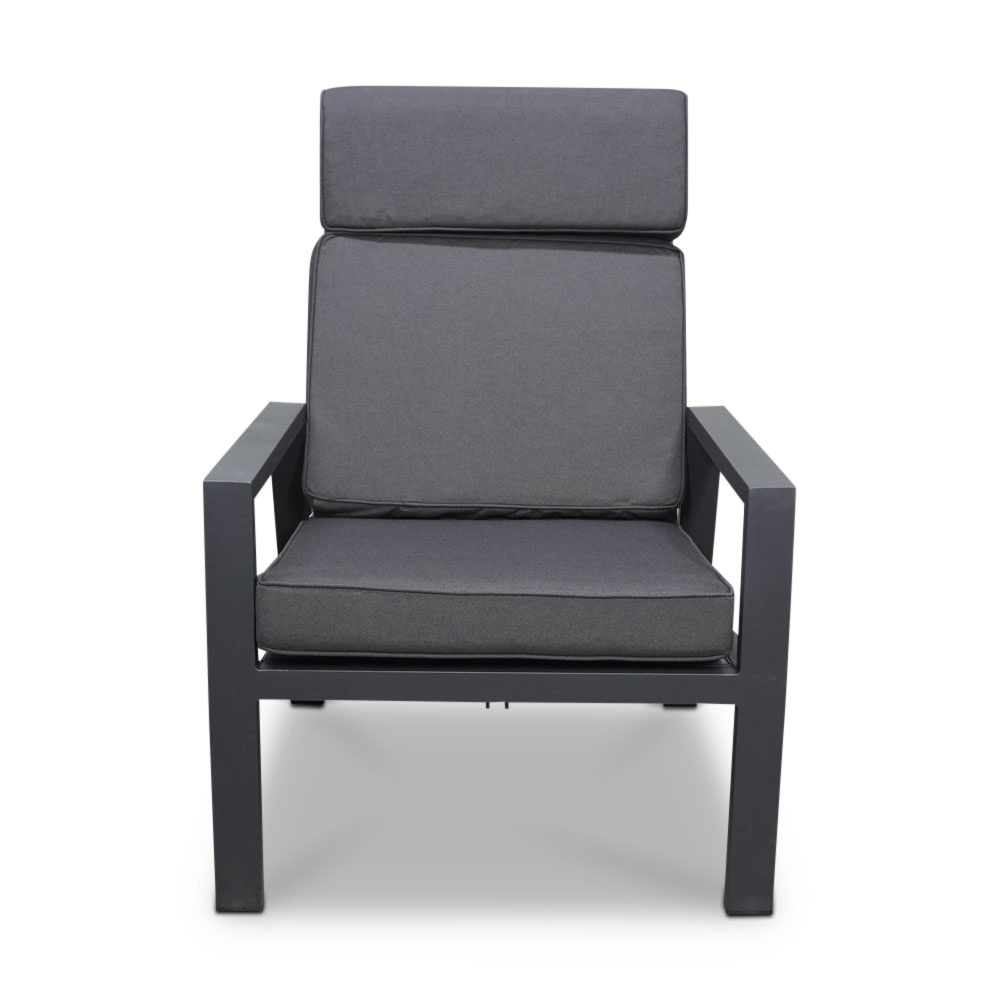 Palazzo lounge balkonset - verstelbaar 2 personen | aluminium | antraciet | 4-delig