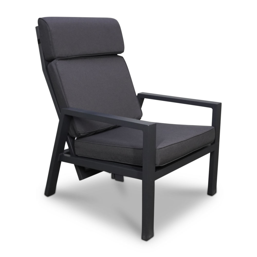 Palazzo lounge balkonset - verstelbaar 2 personen | aluminium | antraciet | 4-delig