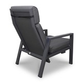 Palazzo lounge balkonset - verstelbaar 2 personen | aluminium | antraciet | 4-delig