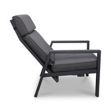 Palazzo lounge balkonset - verstelbaar 2 personen | aluminium | antraciet | 4-delig