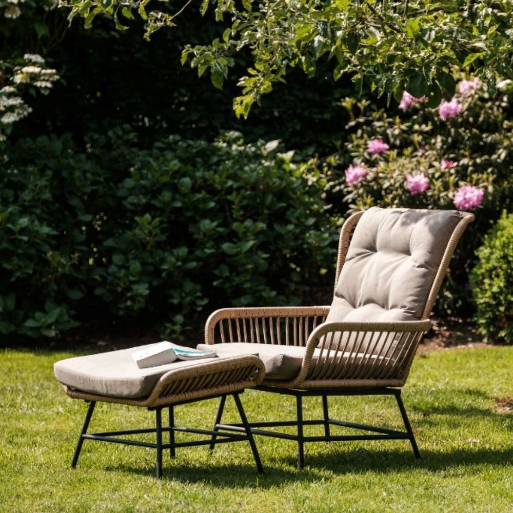Dex lounge balkonset 5-delig | wicker + aluminium | Bamboo taupe