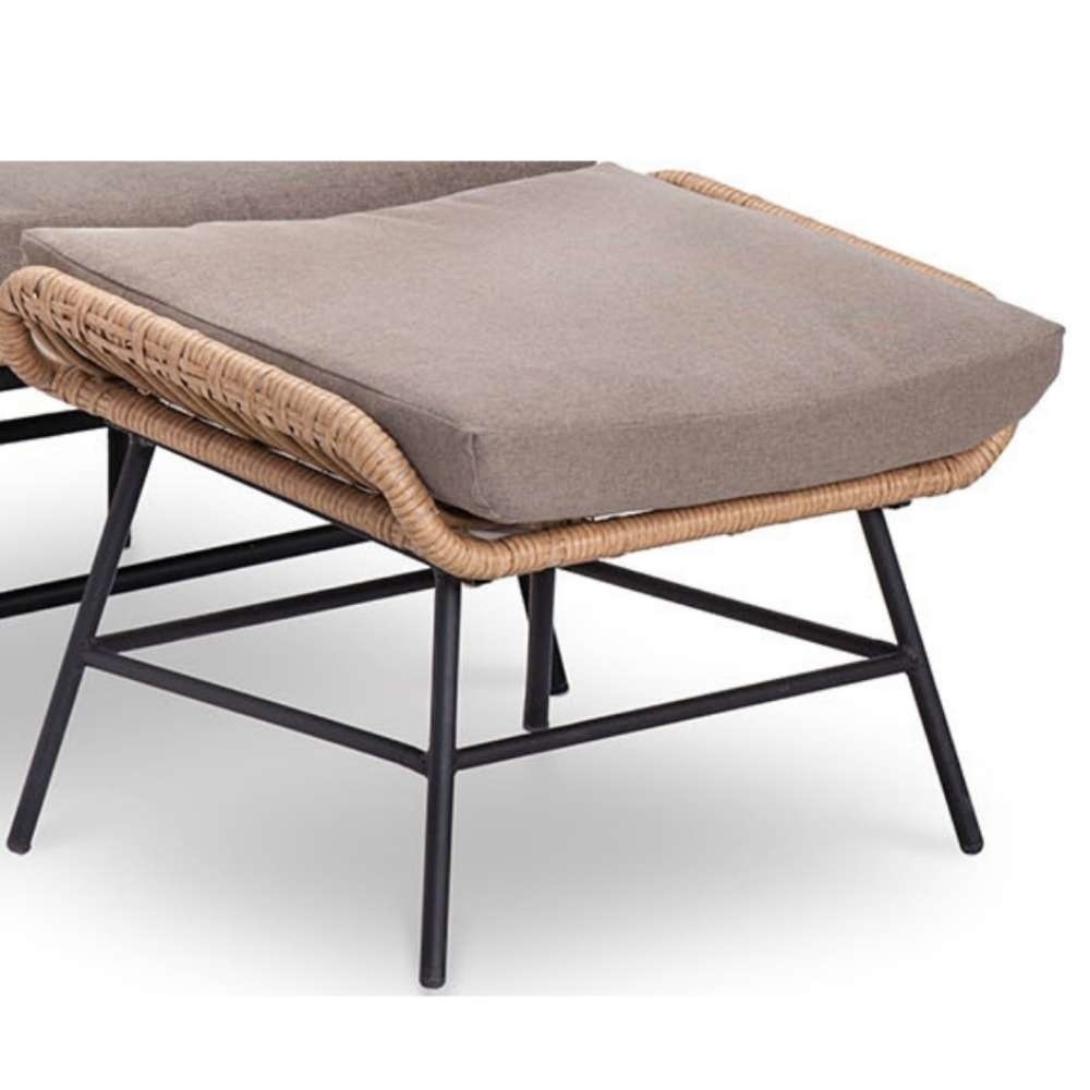 Dex lounge balkonset 5-delig | wicker + aluminium | Bamboo taupe