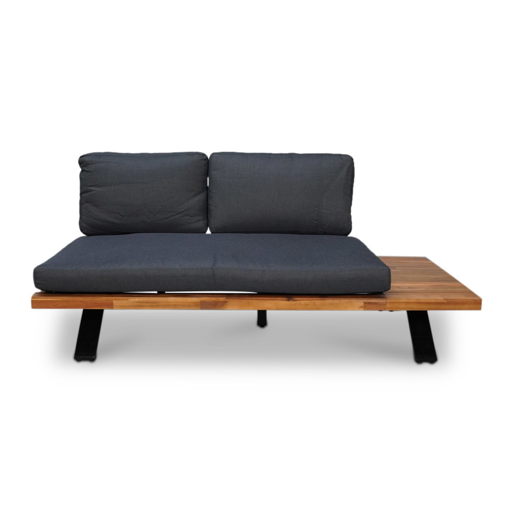 Alvor deluxe hoek loungeset 3-delig | aluminium + hardhout | 245x245cm | antraciet