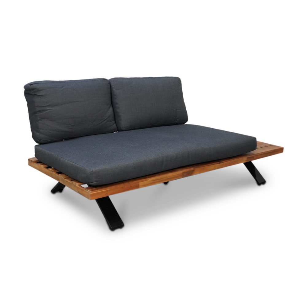 Alvor deluxe hoek loungeset 3-delig | aluminium + hardhout | 245x245cm | antraciet