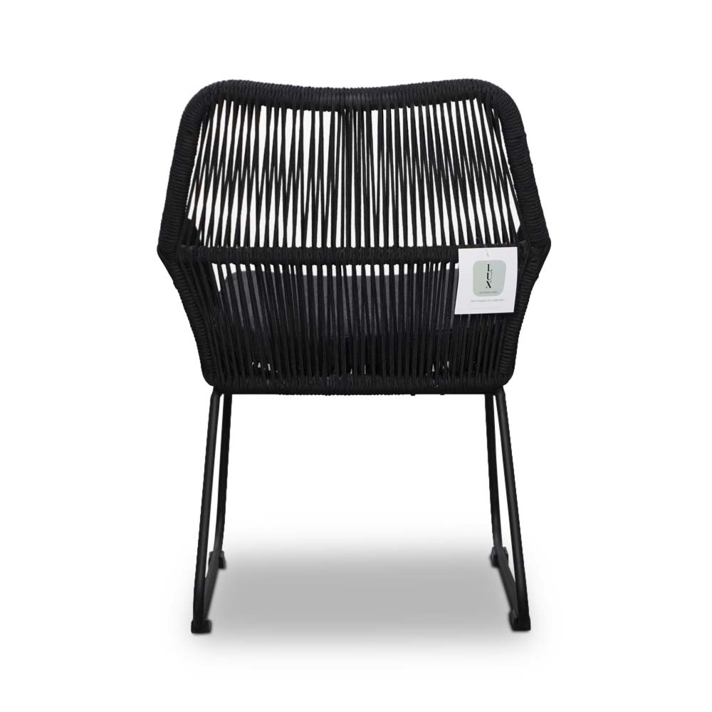 Cork/Chester zwart dining tuinset 5-delig | rope + aluminium | 135cm rond