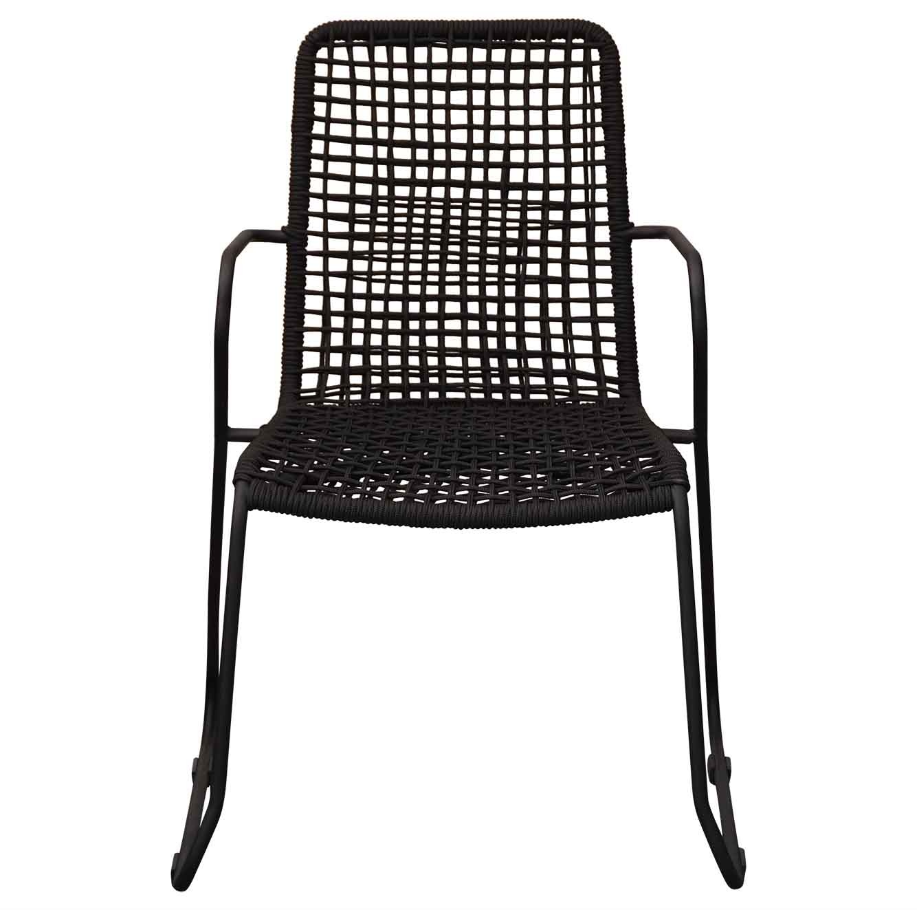 Cork/Mendes zwart dining tuinset 5-delig | hardhout + staal | 135cm rond