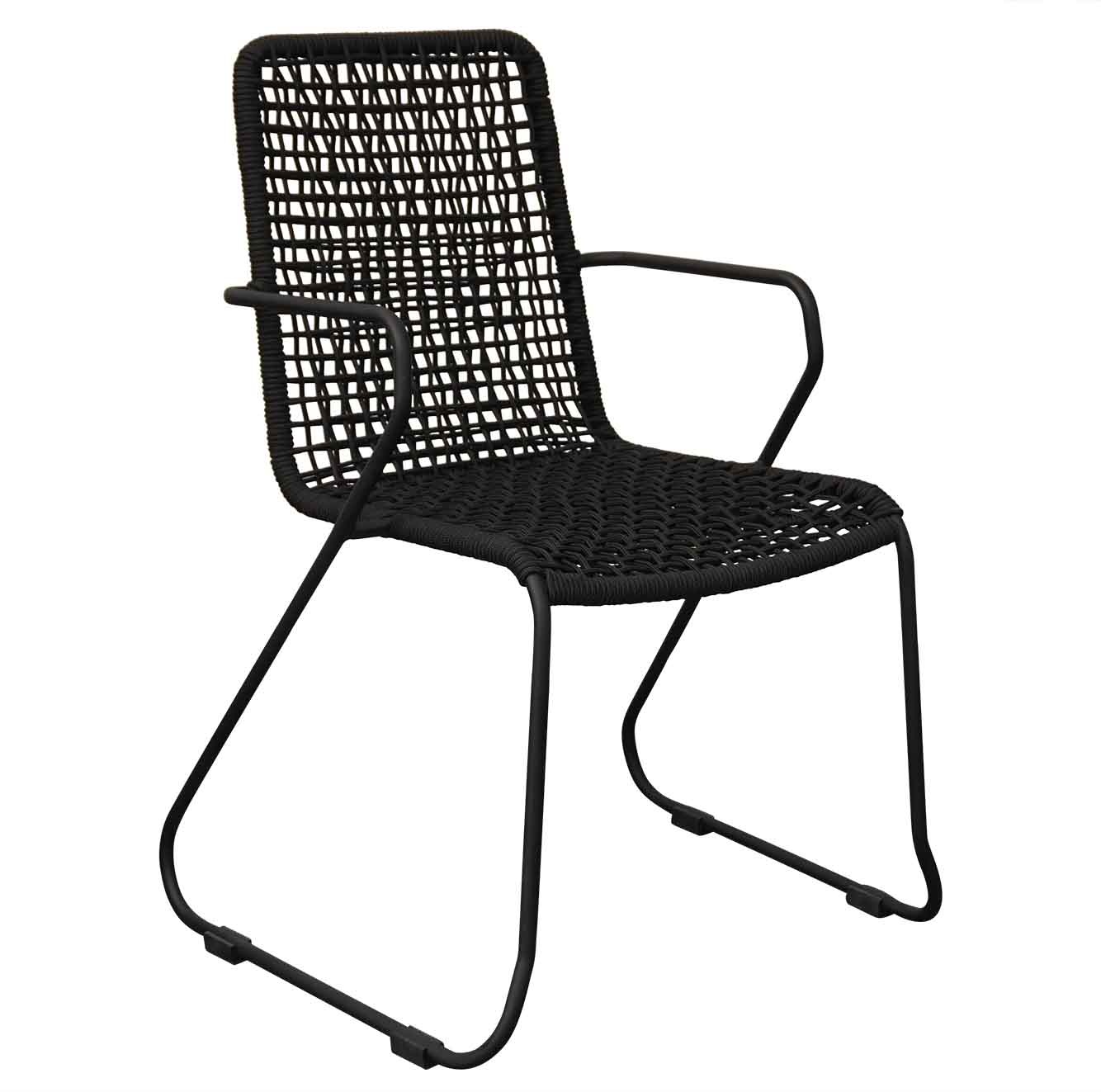 Cork/Mendes zwart dining tuinset 5-delig | hardhout + staal | 135cm rond