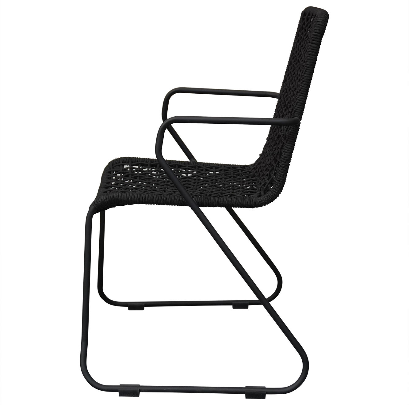 Cork/Mendes zwart dining tuinset 5-delig | hardhout + staal | 135cm rond