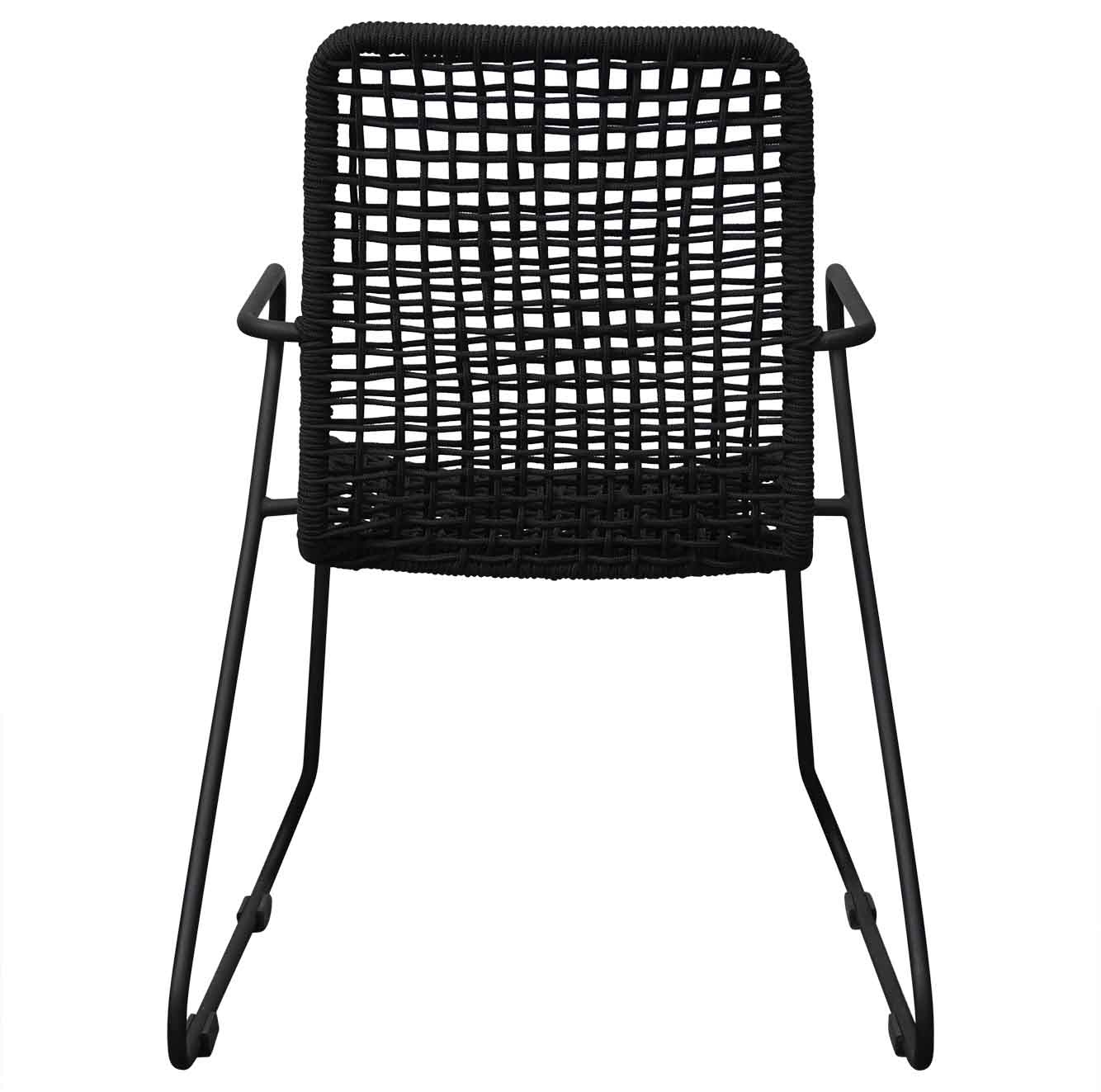 Cork/Mendes zwart dining tuinset 5-delig | hardhout + staal | 135cm rond