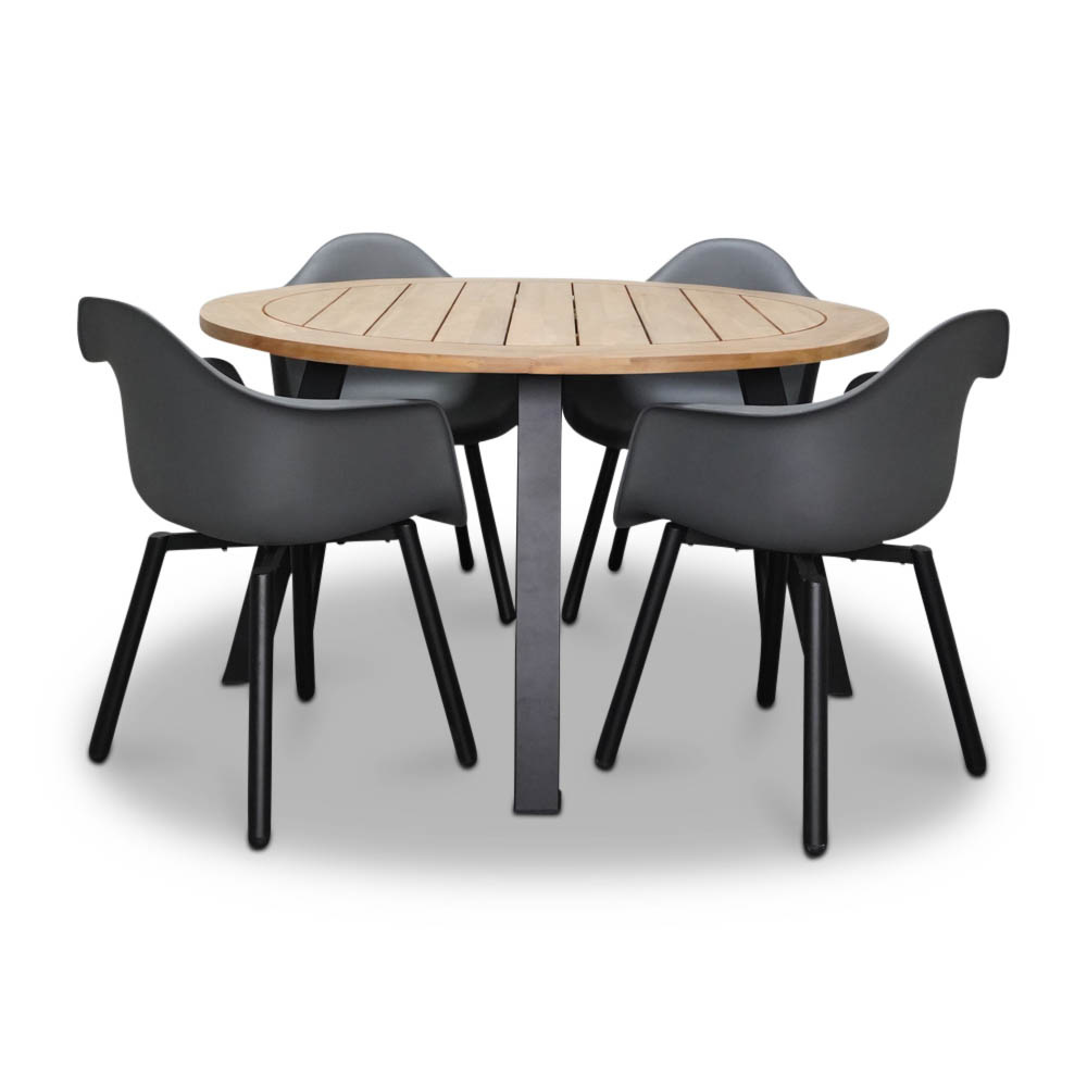Cork/Montreux dining tuinset | 4 personen |  | 130cm rond afbeelding