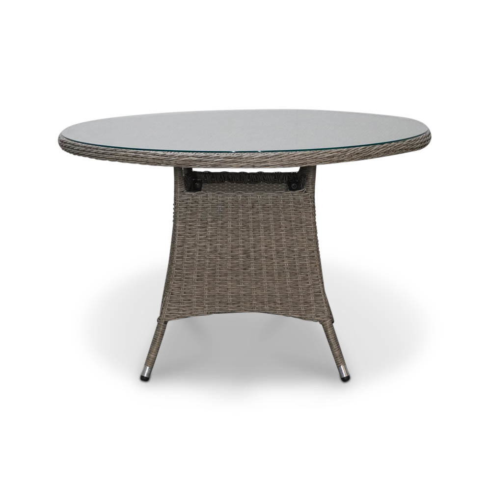 Elip dining tuinset 5-delig | wicker | Natural Grey | 120cm rond