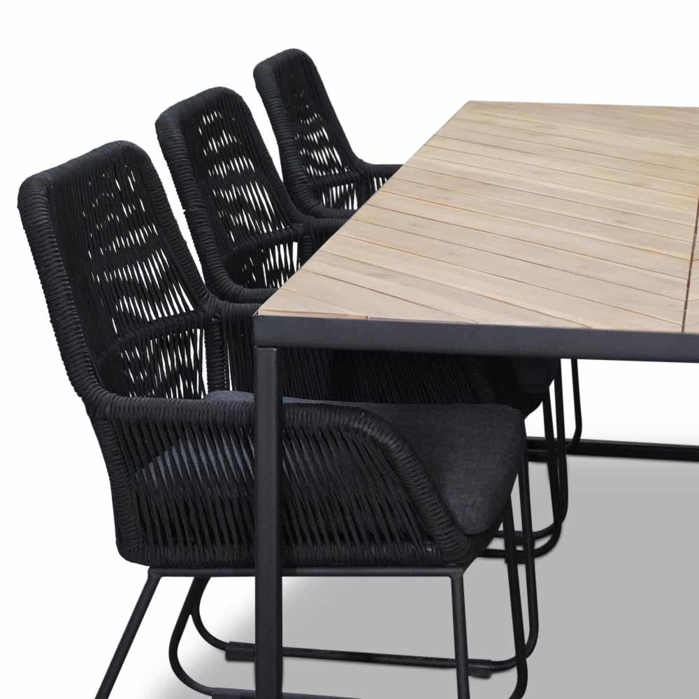 Kampa dining tuintafel | hardhout | U-poot + visgraat | 210x100cm