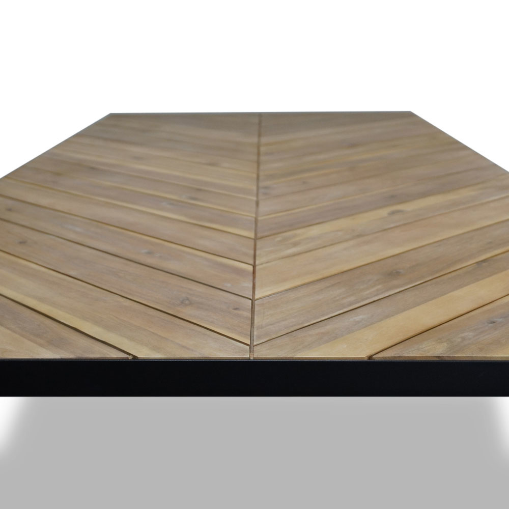 Kampa/Karlstad wit dining tuinset 7-delig | hardhout + staal | 210cm