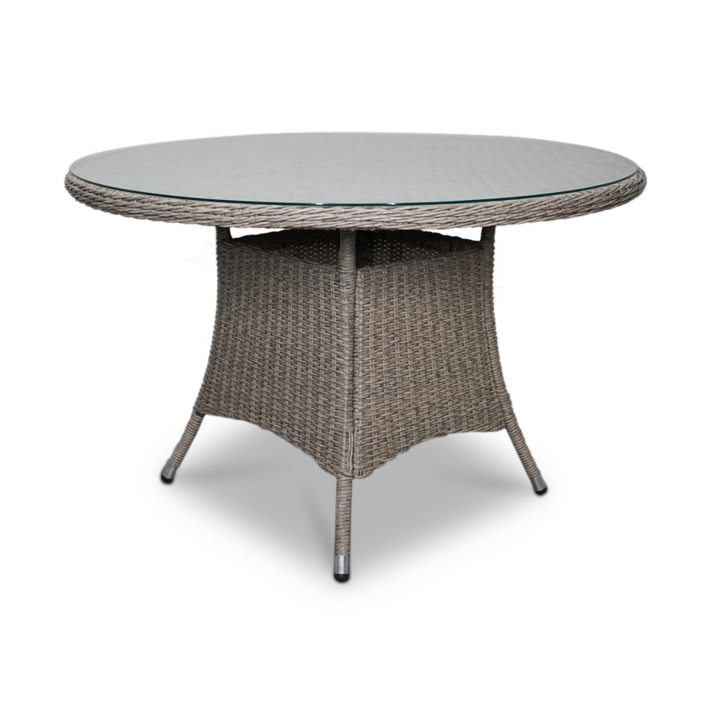 Elip dining tuinset 5-delig | wicker | Natural Grey | 120cm rond