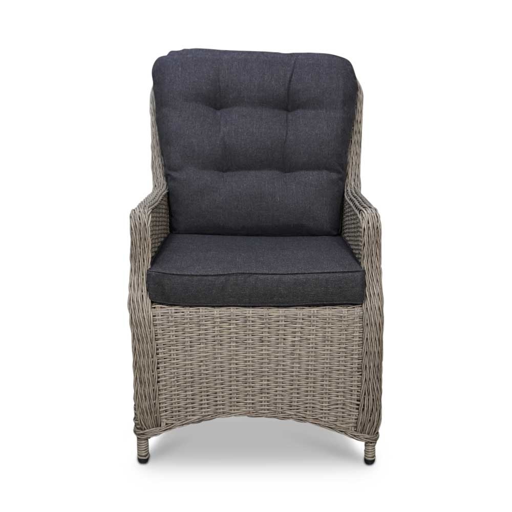 Elip dining tuinstoel | wicker + aluminium | Natural Grey