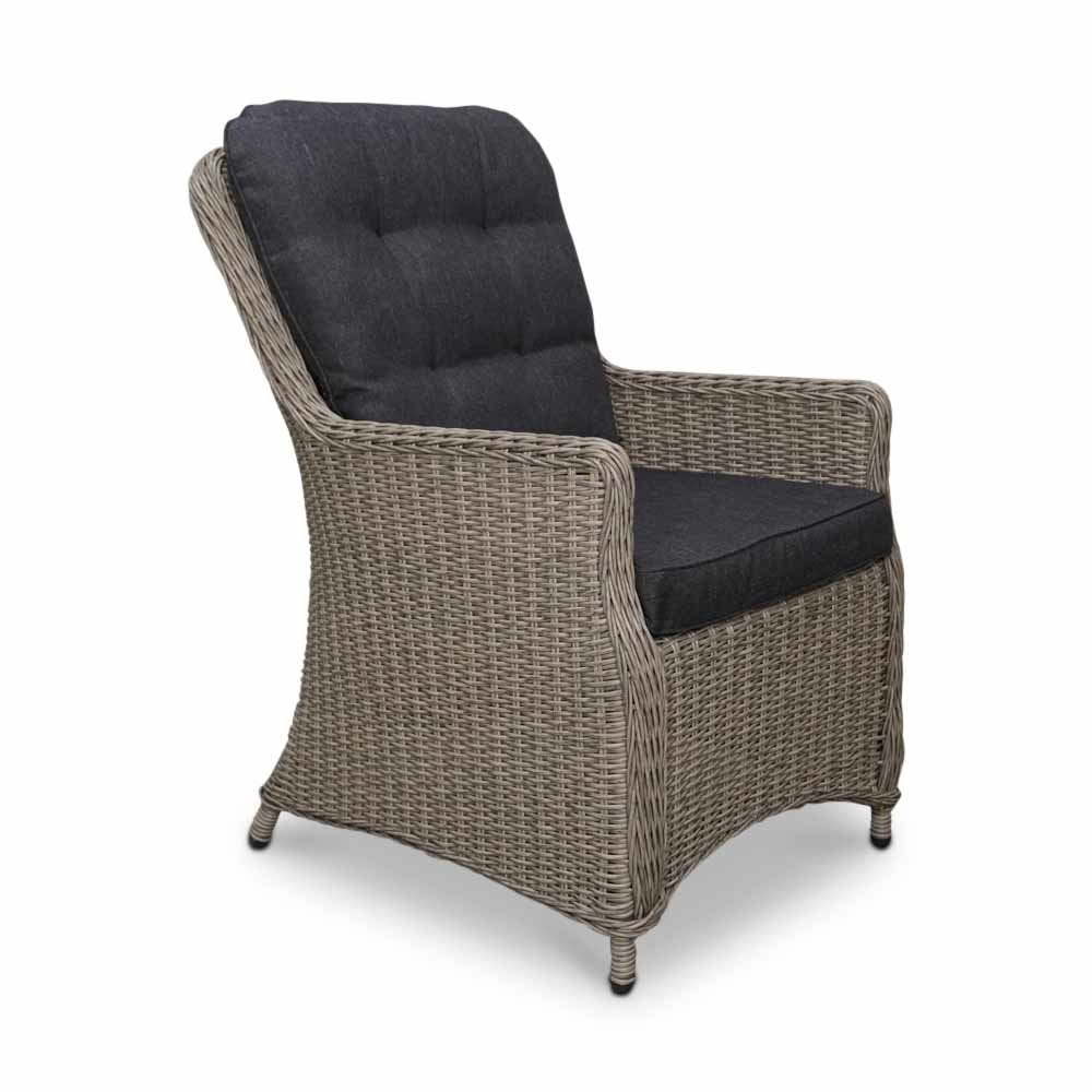 Elip dining tuinstoel | wicker + aluminium | Natural Grey