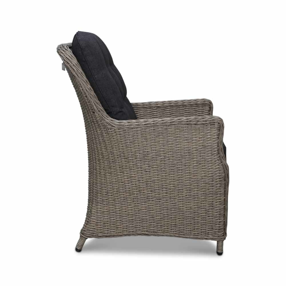 Elip dining tuinstoel | wicker + aluminium | Natural Grey