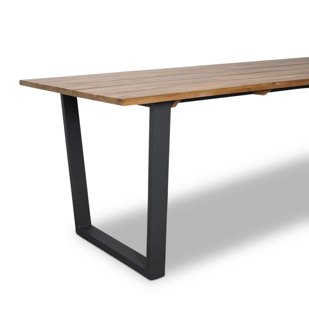 Sunbury dining tuintafel | aluminium + hardhout | 240x100cm