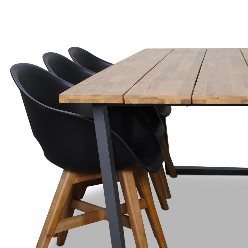 Sunbury dining tuintafel | aluminium + hardhout | 240x100cm