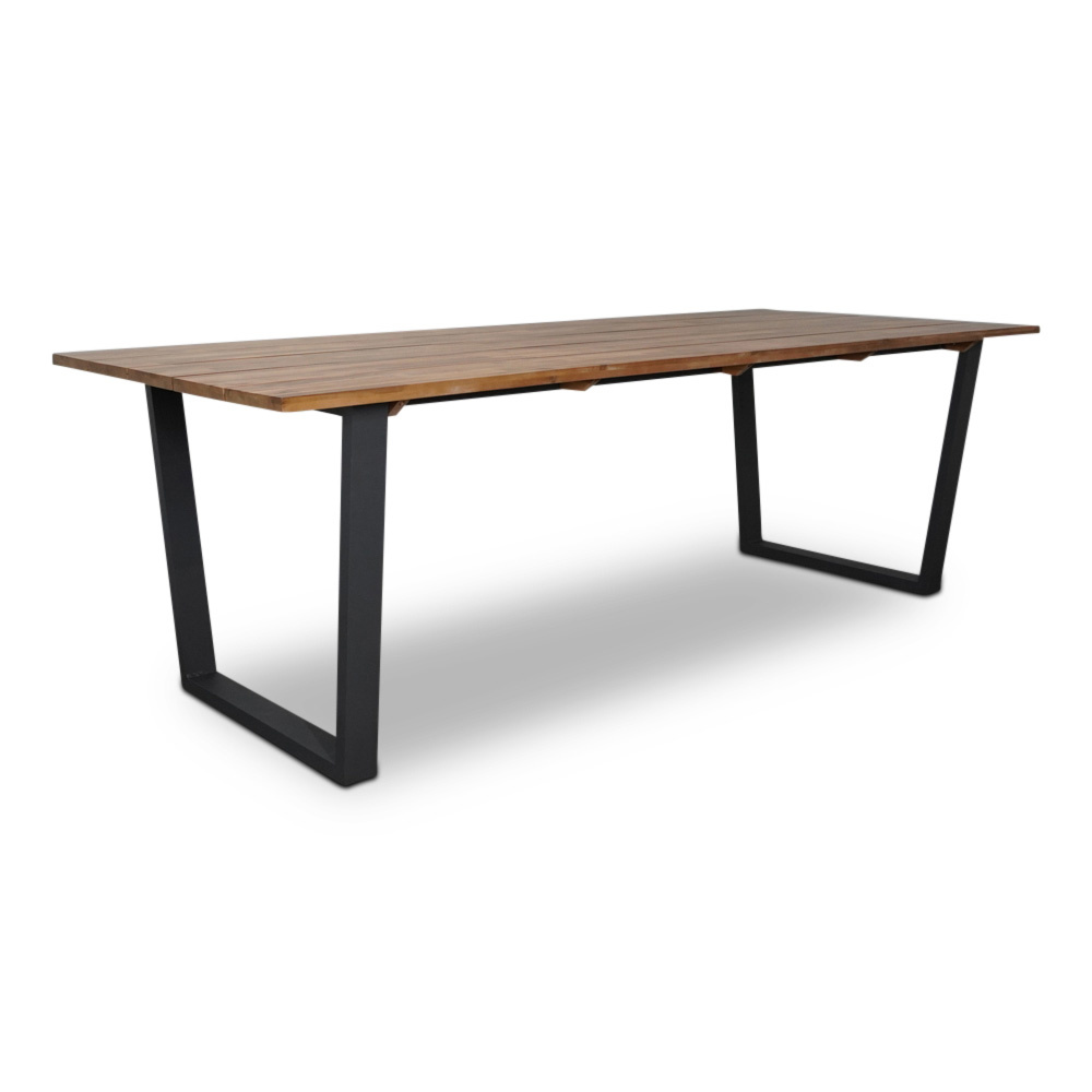 Sunbury/Karlstad antraciet dining tuinset 7-delig | hardhout + aluminium | 240cm