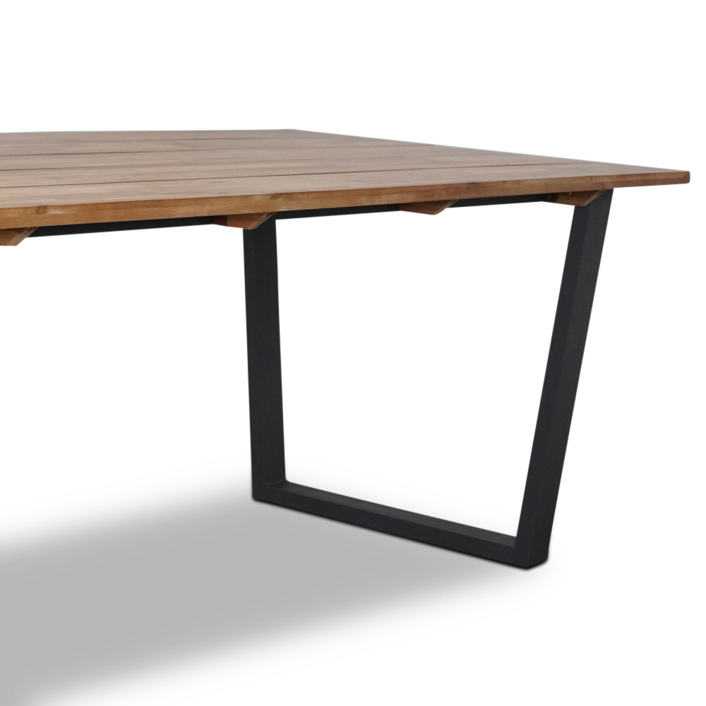 Sunbury/Karlstad antraciet dining tuinset 7-delig | hardhout + aluminium | 240cm