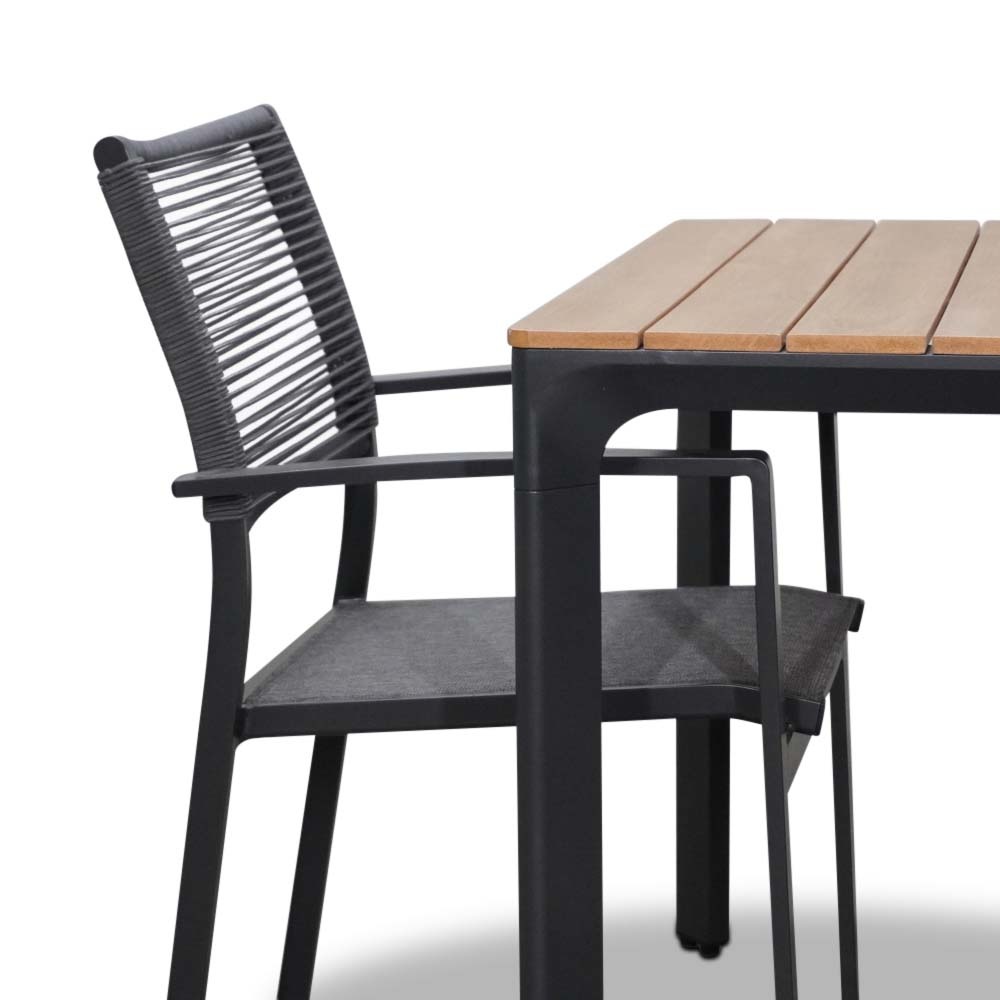 Arezzo/Vito dining tuinset 3-delig | aluminium + polywood | 90cm