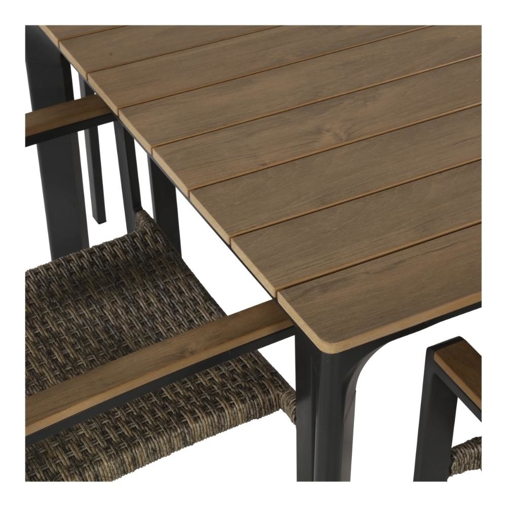 Arezzo/Vito dining tuinset 3-delig | aluminium + polywood | 90cm