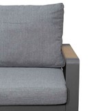 Lola hoek loungeset L-vorm 6 personen | aluminium + polywood | antraciet | 5-delig - 288x220cm