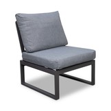 Lola hoek loungeset L-vorm 6 personen | aluminium + polywood | antraciet | 5-delig - 288x220cm