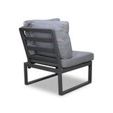 Lola hoek loungeset L-vorm 6 personen | aluminium + polywood | antraciet | 5-delig - 288x220cm