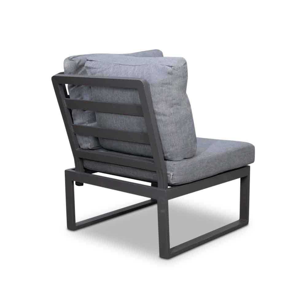 Lola hoek loungeset L-vorm 6 personen | aluminium + polywood | antraciet | 5-delig - 288x220cm