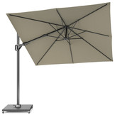 Voyager T² zweefparasol | 270x270cm met Salerno parasolvoet 90kg | taupe
