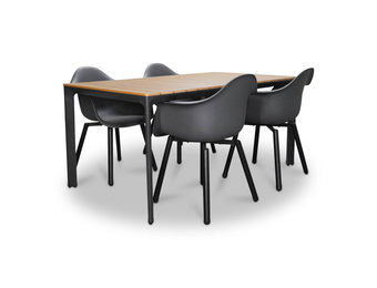 Arezzo/Montreux dining tuinset | 4 personen | aluminium + polywood | 160cm