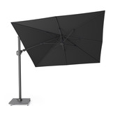 Challenger T² zweefparasol - premium doek | 300x300cm met Salerno parasolvoet 90kg | Faded Black