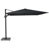 Challenger T² zweefparasol - premium doek | 300x300cm met Salerno parasolvoet 90kg | Faded Black