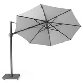 Challenger T² zweefparasol | Ø350cm rond met Modena parasolvoet 120kg | Light grey