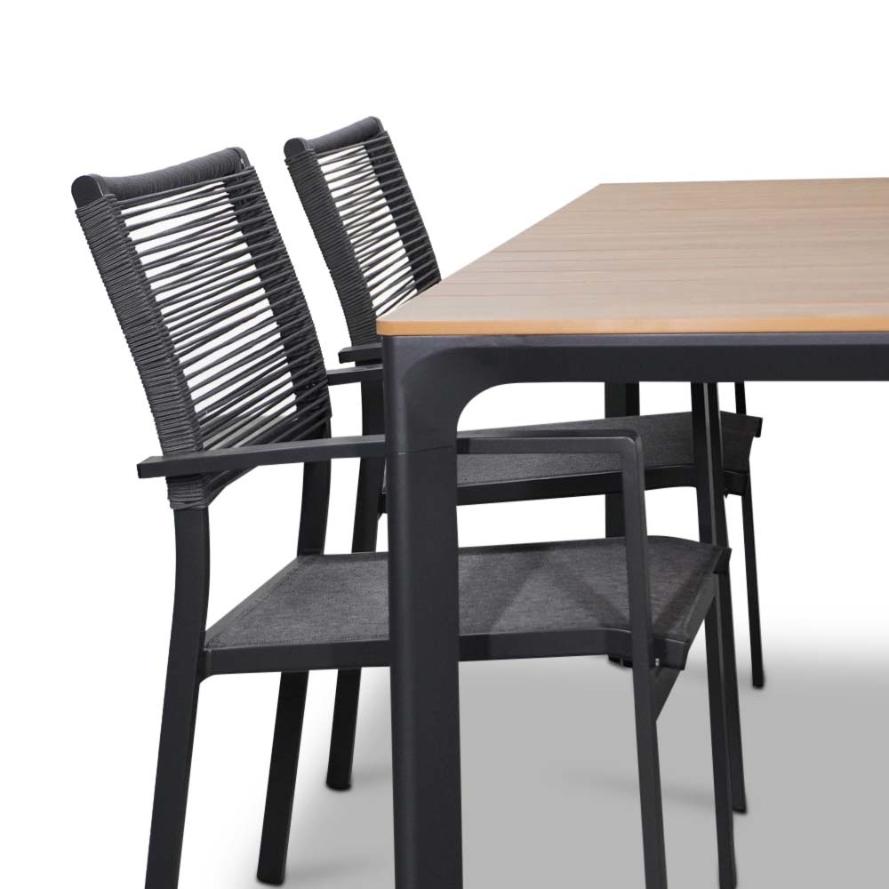 Arezzo/Vito dining tuinset 5-delig | aluminium + polywood | 160cm