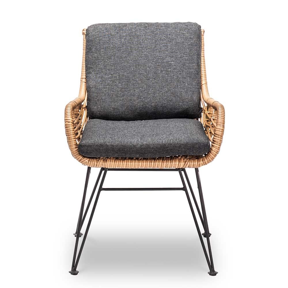 Lyon/Carlos dining tuinset | 6 personen | betonlook + wicker | 250cm