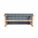 Veltis/Karlstad wit dining tuinset | 6 personen | betonlook + kunststof | 250cm