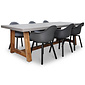 BUITEN living Veltis/Montreux dining tuinset | 6 personen | betonlook + kunststof | 250cm