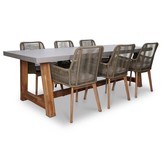Veltis/Padua dining tuinset | 6 personen | betonlook | 250cm