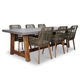 Veltis/Padua dining tuinset | 6 personen | betonlook | 250cm