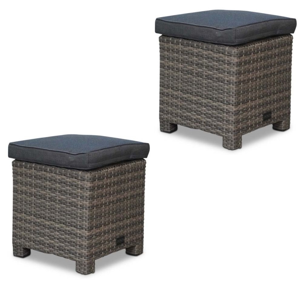 Ibiza Excellent hocker | 2 stuks | Kobo Grey