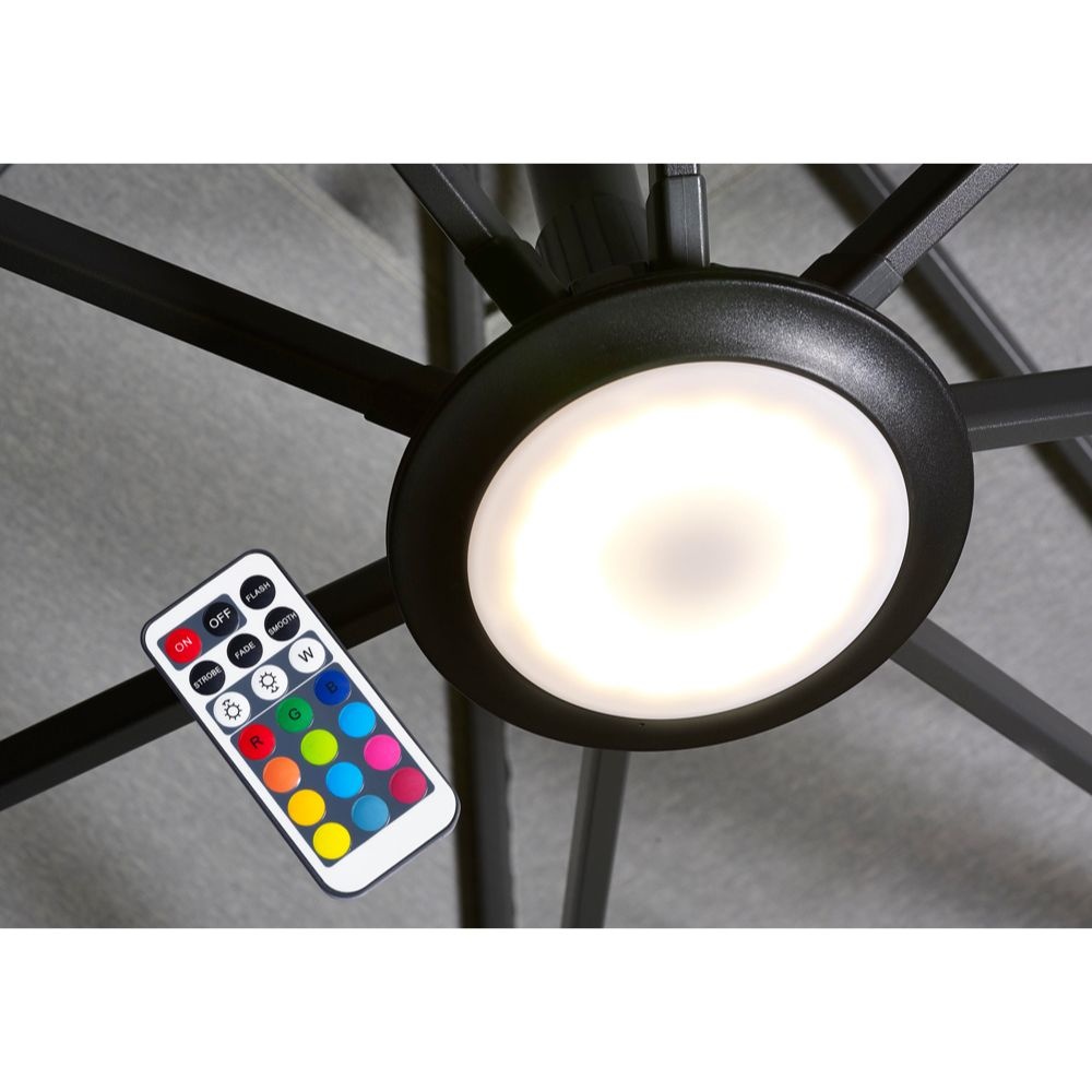 Parasol verlichting LED multicolor zwart afbeelding