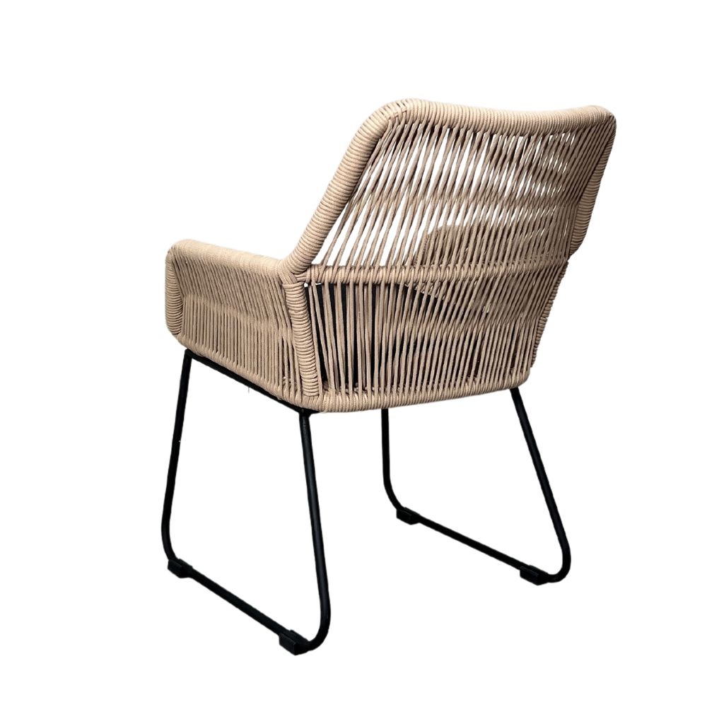 Lyon/Chester zand dining tuinset 7-delig | betonlook + rope | 250cm