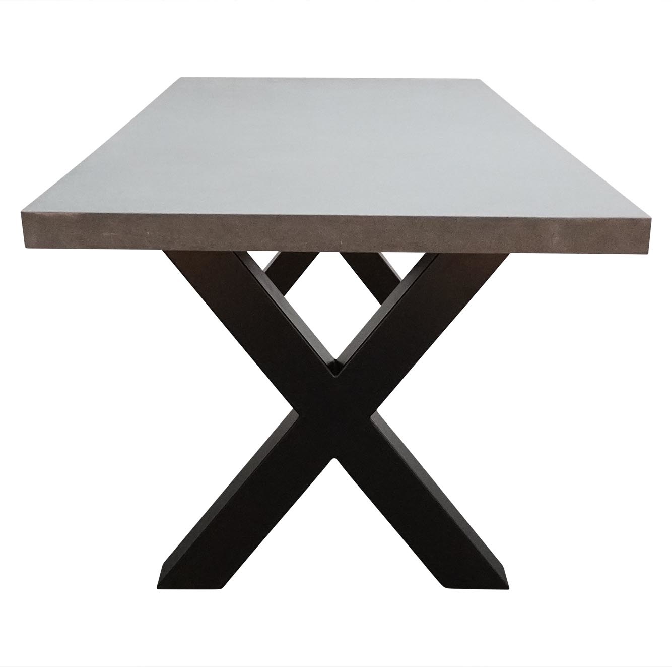 Lyon/Chester zand dining tuinset 7-delig | betonlook + rope | 250cm