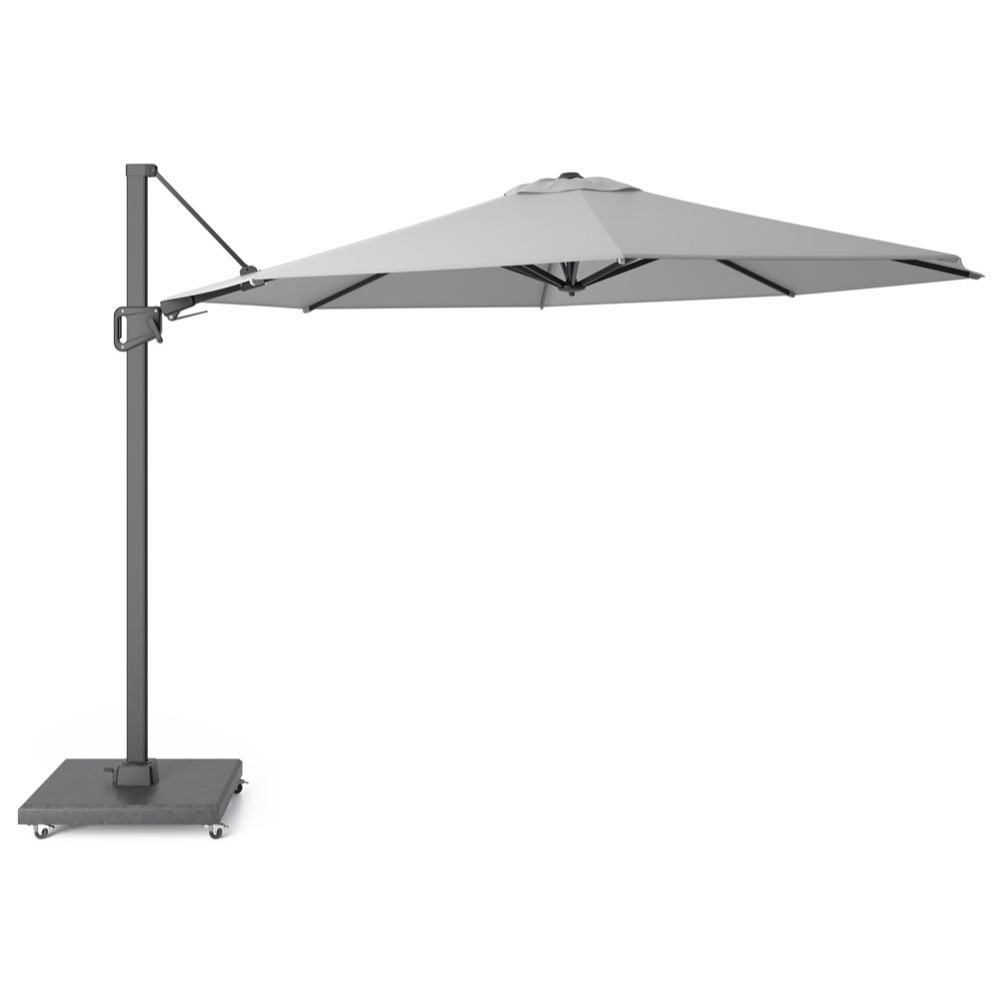 Milano zweefparasol | 300x300cm met Modena parasolvoet 90kg | Light Grey
