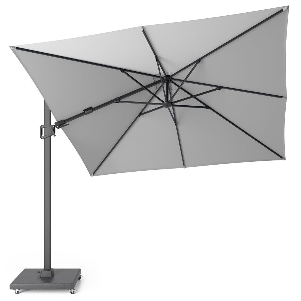 Milano zweefparasol | 300x300cm met Modena parasolvoet 90kg | Light Grey